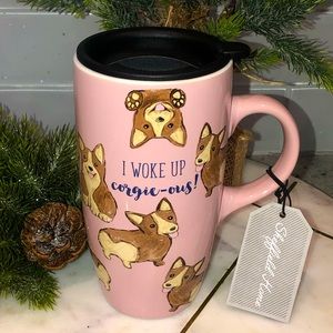 ✨NWT✨ I Woke Up Corgie-ous! Sheffield Home Corgi Travel Mug w/Lid